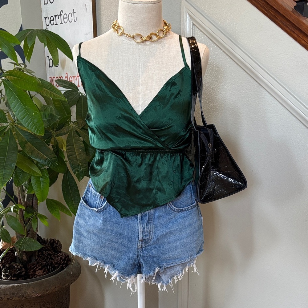 Green Satin Camisole 🤩